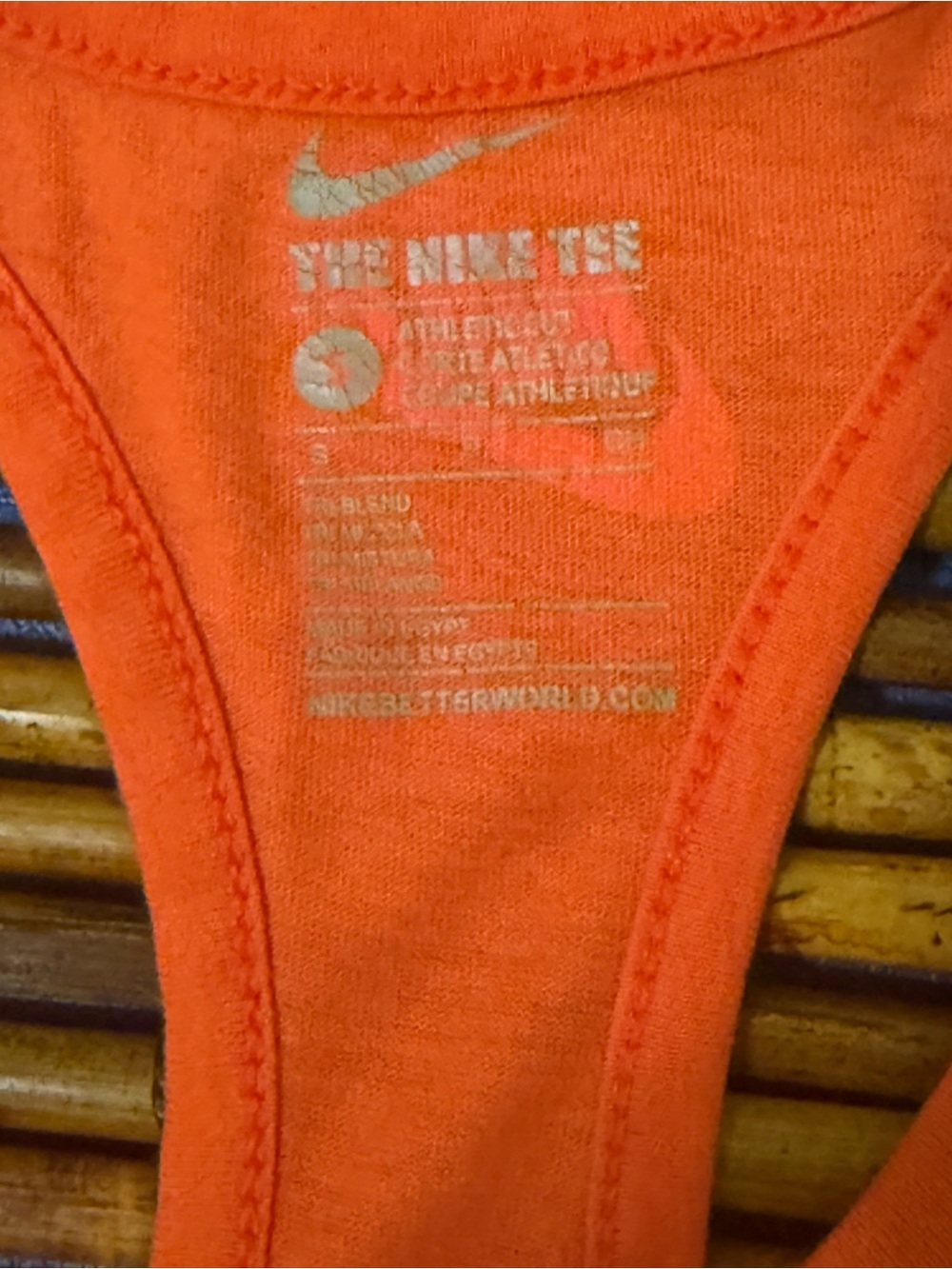 Nike Orange Racerback Tank - Picture 3 of 4